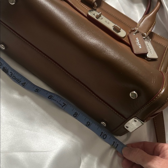 Coach Tan and Brown Leather Satchel - Picture 6 of 9